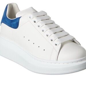 Alexander McQueen White and Blue Sneakers